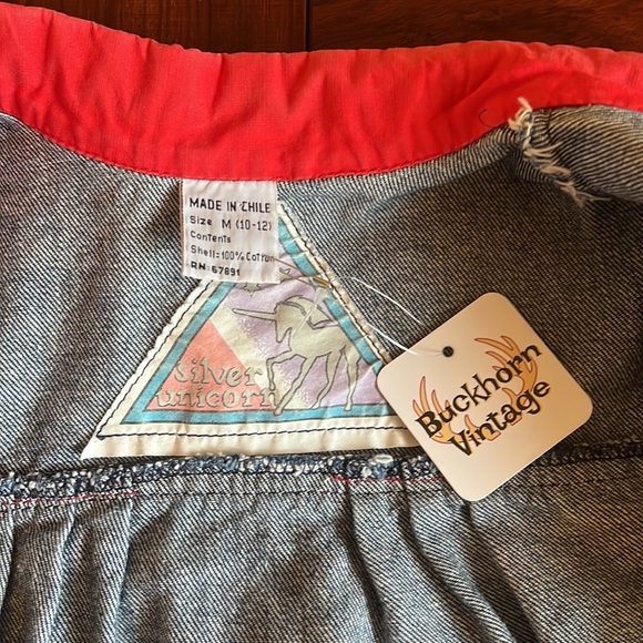 Silver Unicorn *Vintage* Jean Jacket, Size: M (10-12) **NWT** - Picture 3 of 9